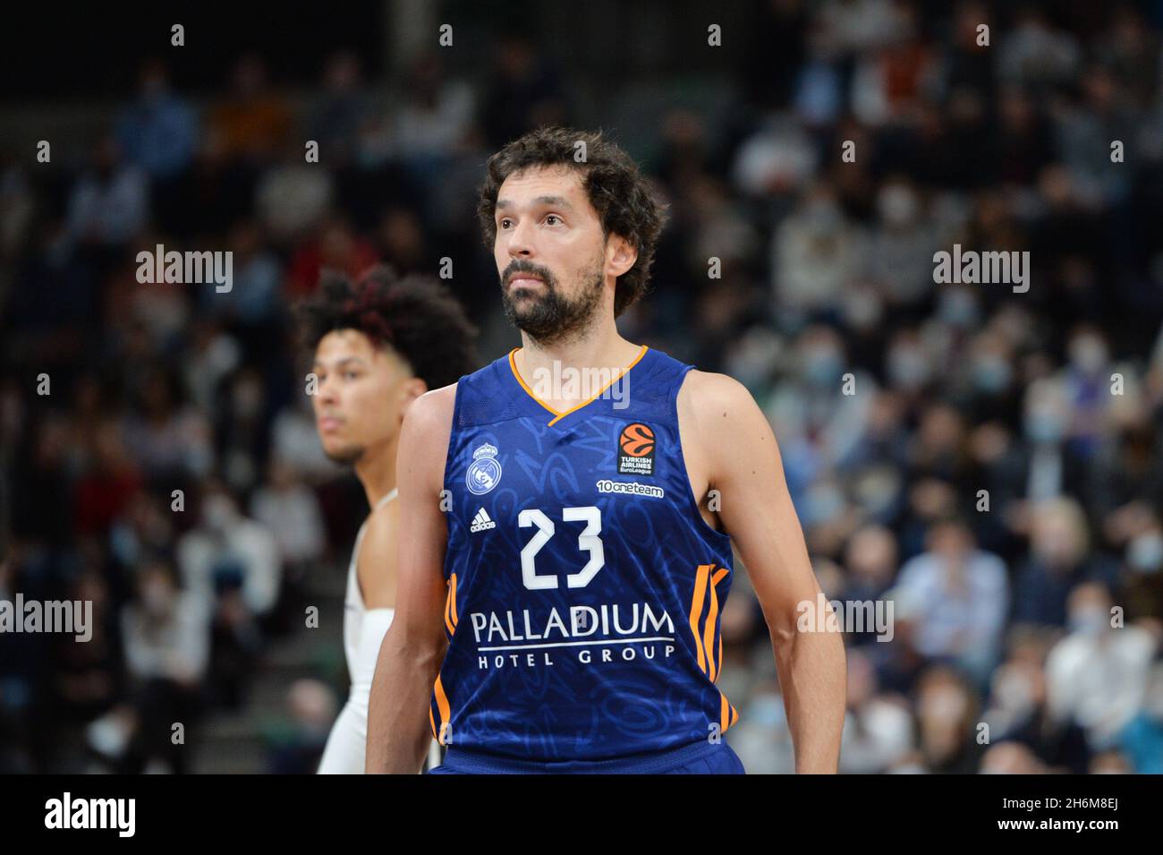 Lyon, France.16 novembre 2021.Lyon, France, 16 novembre 2021 Sergio Llull (23 Real Madrid) pendant le jeu de la saison régulière Euroligue Turkish Airlines Round 10 entre LDLC ASVEL Lyon-Villeurbanne et Real Madrid à l'Astroballe Arena de Villeurbanne, France.Lyubomir Domozetski/SPP crédit: SPP Sport Press photo./Alamy Live News Banque D'Images