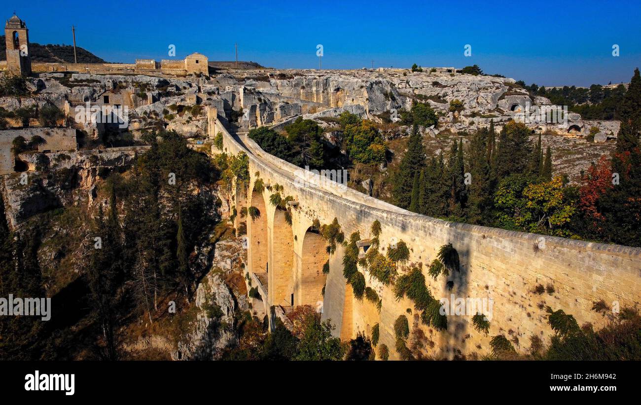 Centre-ville historique de Gravina à Puglia - un beau village d'Apulia Italie Banque D'Images