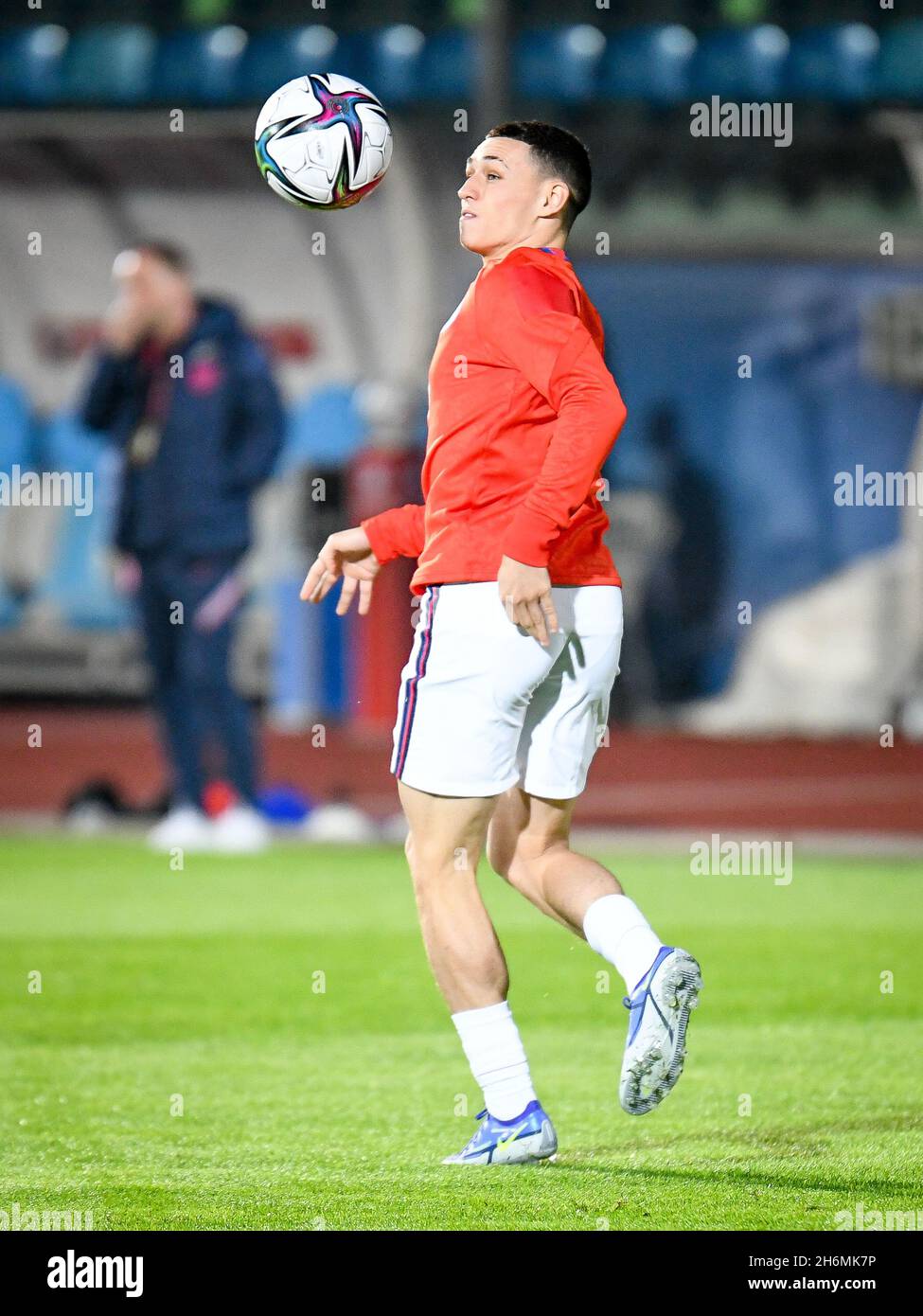 Stade de Saint-Marin, Saint-Marin, République de Saint-Marin, 15 novembre 2021, l'Angleterre Phil Foden pendant les qualificatifs de coupe du monde du Qatar 2022 - Saint-Marin Banque D'Images