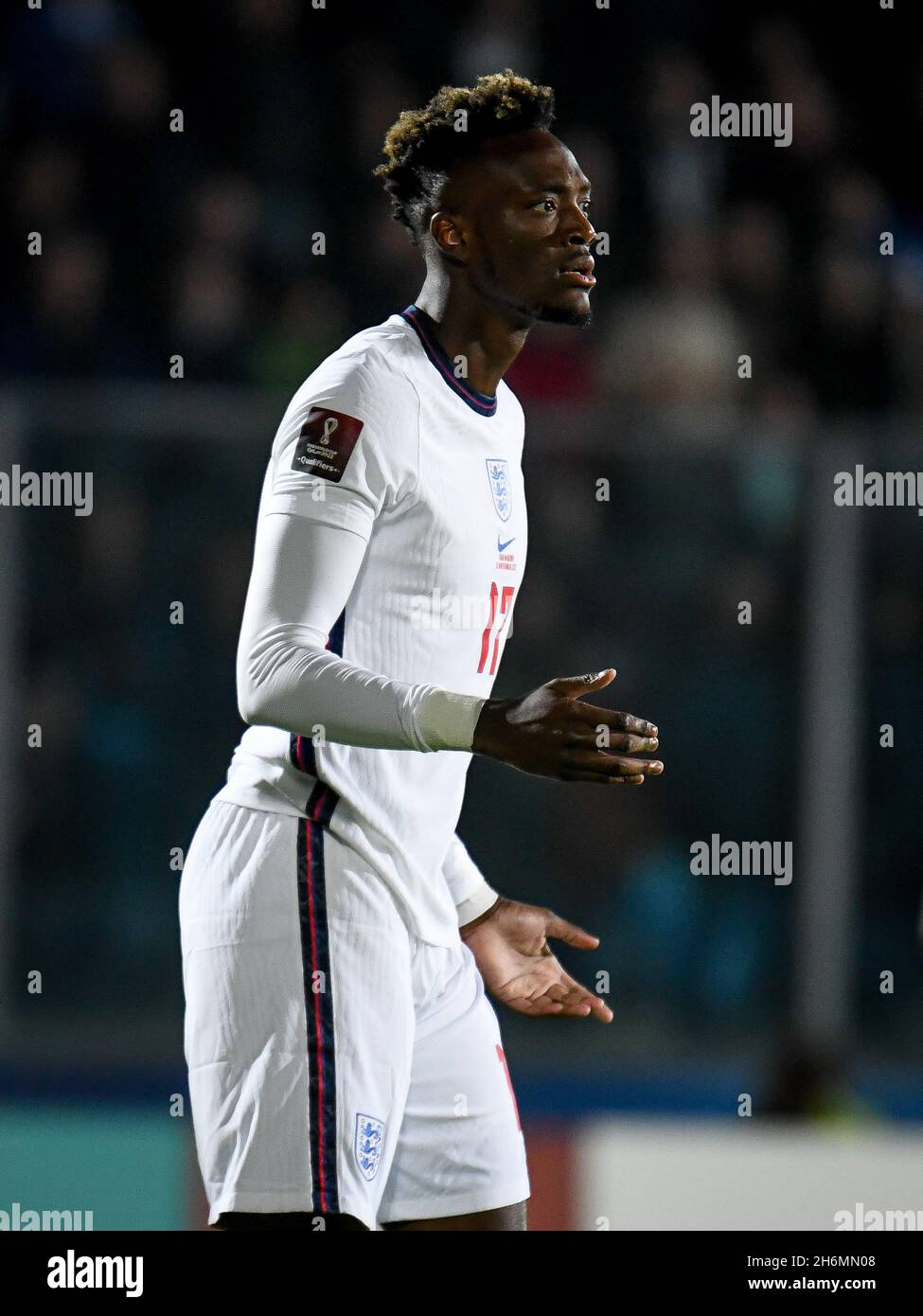 Saint-Marin, novembre 15 2021, l'Angleterre Tammy Abraham pendant les qualificatifs de coupe du monde Qatar 2022 - Saint-Marin contre l'Angleterre, coupe du monde de la FIFA à Saint-Marin, République de Saint-Marin, novembre 15 2021 Banque D'Images