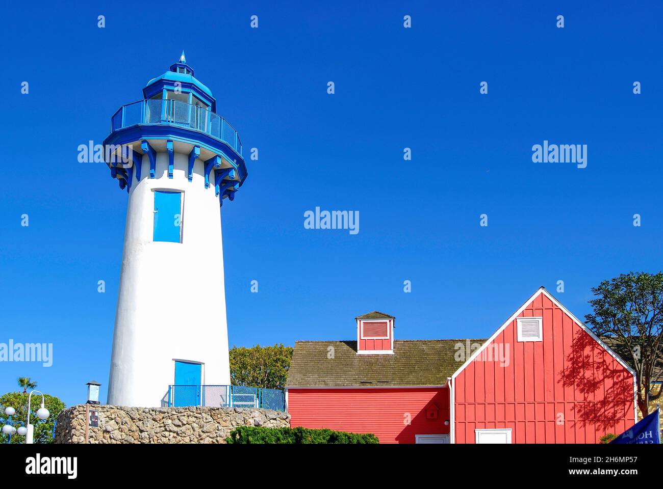 Le phare, village de pêcheurs, Marina del Rey, Los Angeles, Californie, États-Unis d'Amérique Banque D'Images