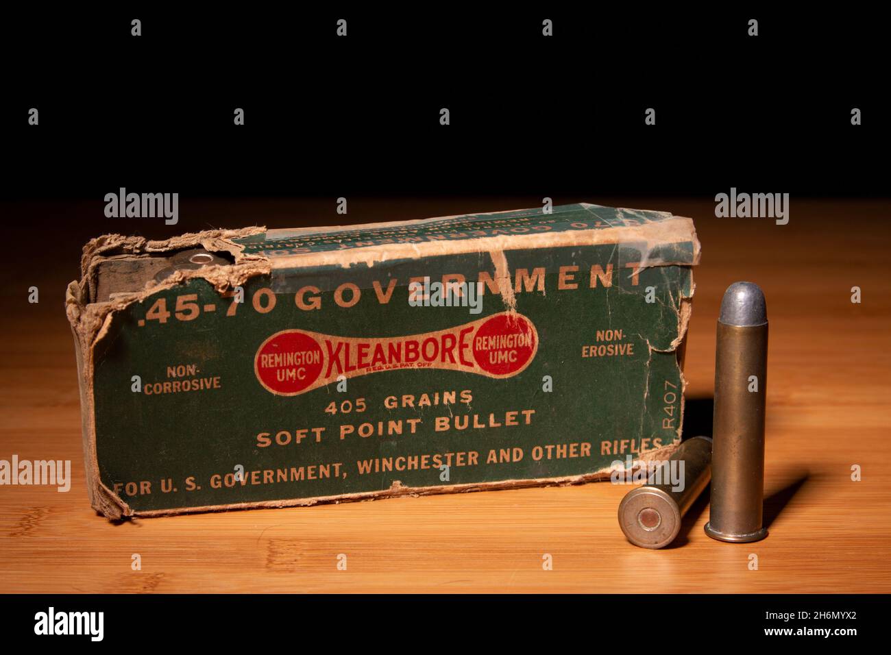 .45-70 Gouvernement Remington UMC Kleanbore munitions Banque D'Images