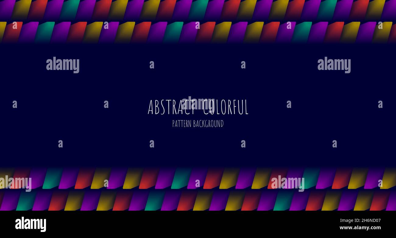 Motif abstrait de style cube coloré.Conception avec espace de copie du texte dans l'arrière-plan central. Illustration de Vecteur