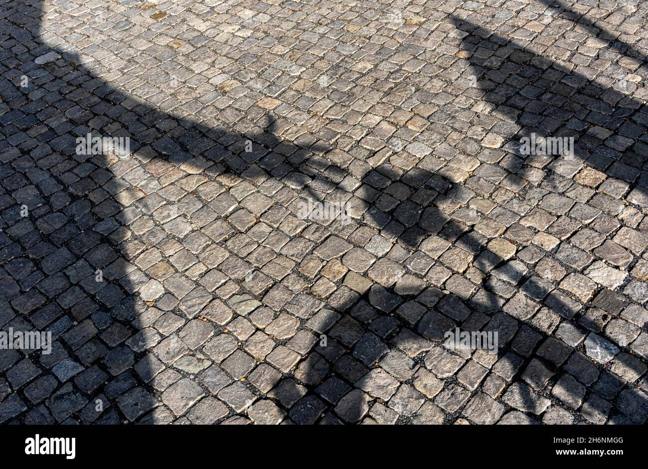 Ombre de la main d'un voleur de vélo, Berlin, Allemagne Banque D'Images