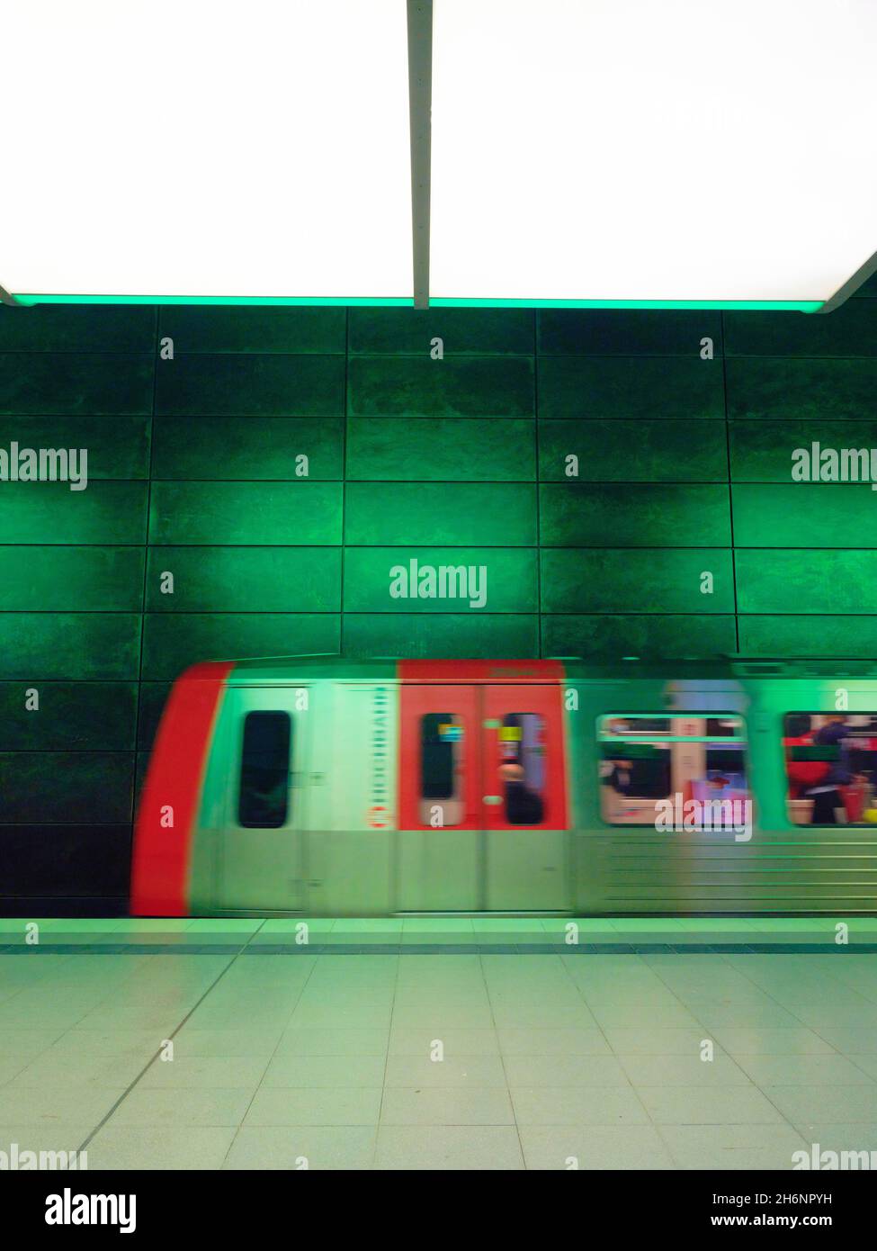 Métro U4, métro, station universitaire, HafenCity, Hambourg,Allemagne Banque D'Images