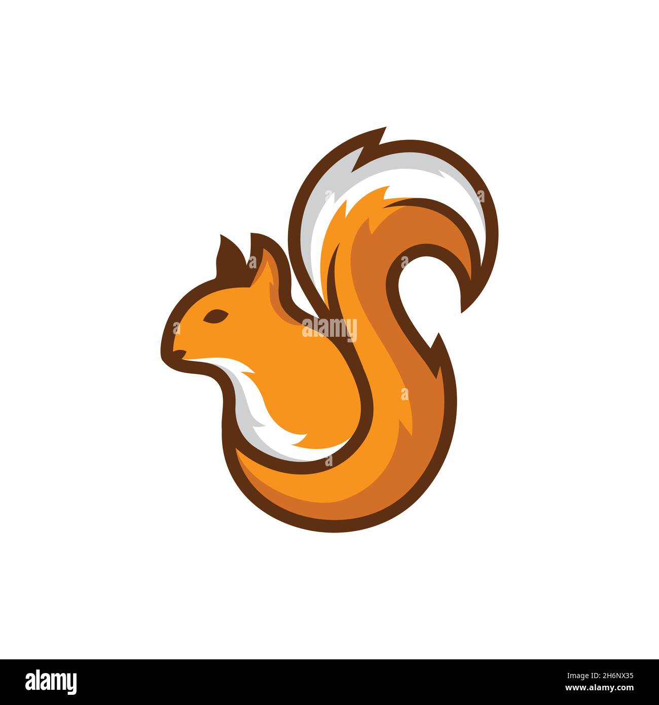 motif vectoriel. logo créé à partir de la forme du style sportif écureuil. Illustration de Vecteur