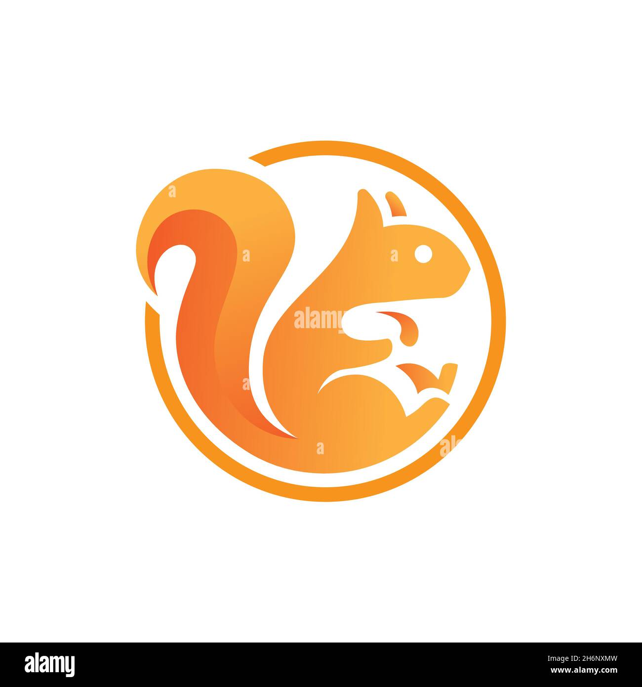 design vectoriel. logo créé à partir de la forme du simple logo de l'écureuil moderne. Illustration de Vecteur