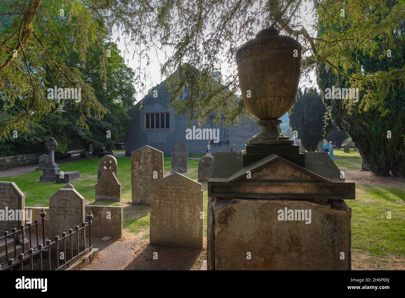 Vue en été du célèbre chantier de « Wordsworth » situé à côté de l'église St Oswald dans le village de Grasmere, Lake District, Cumbria, Angleterre, Royaume-Uni Banque D'Images