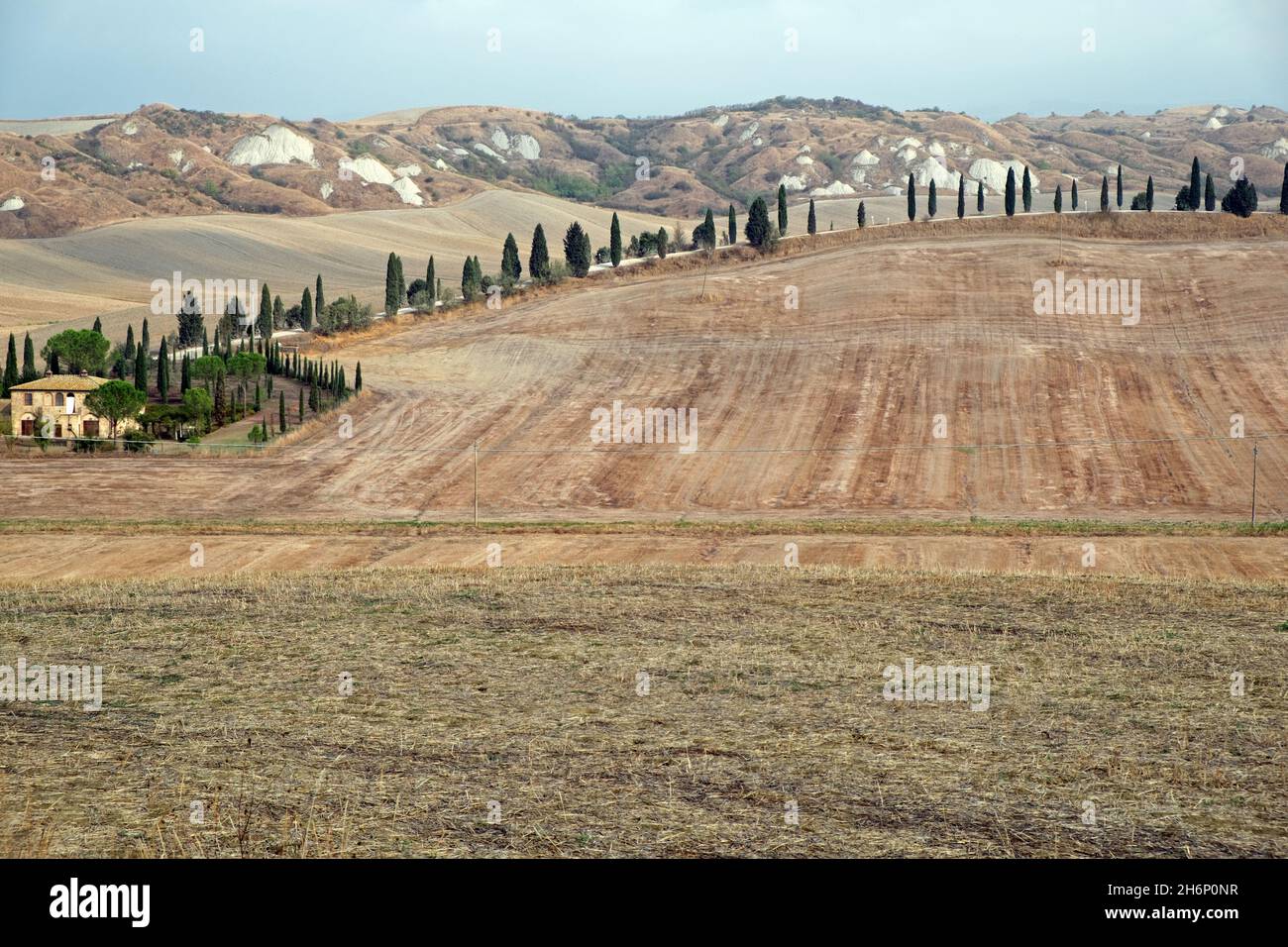 Crete Senesi, Toscane, Italie Banque D'Images