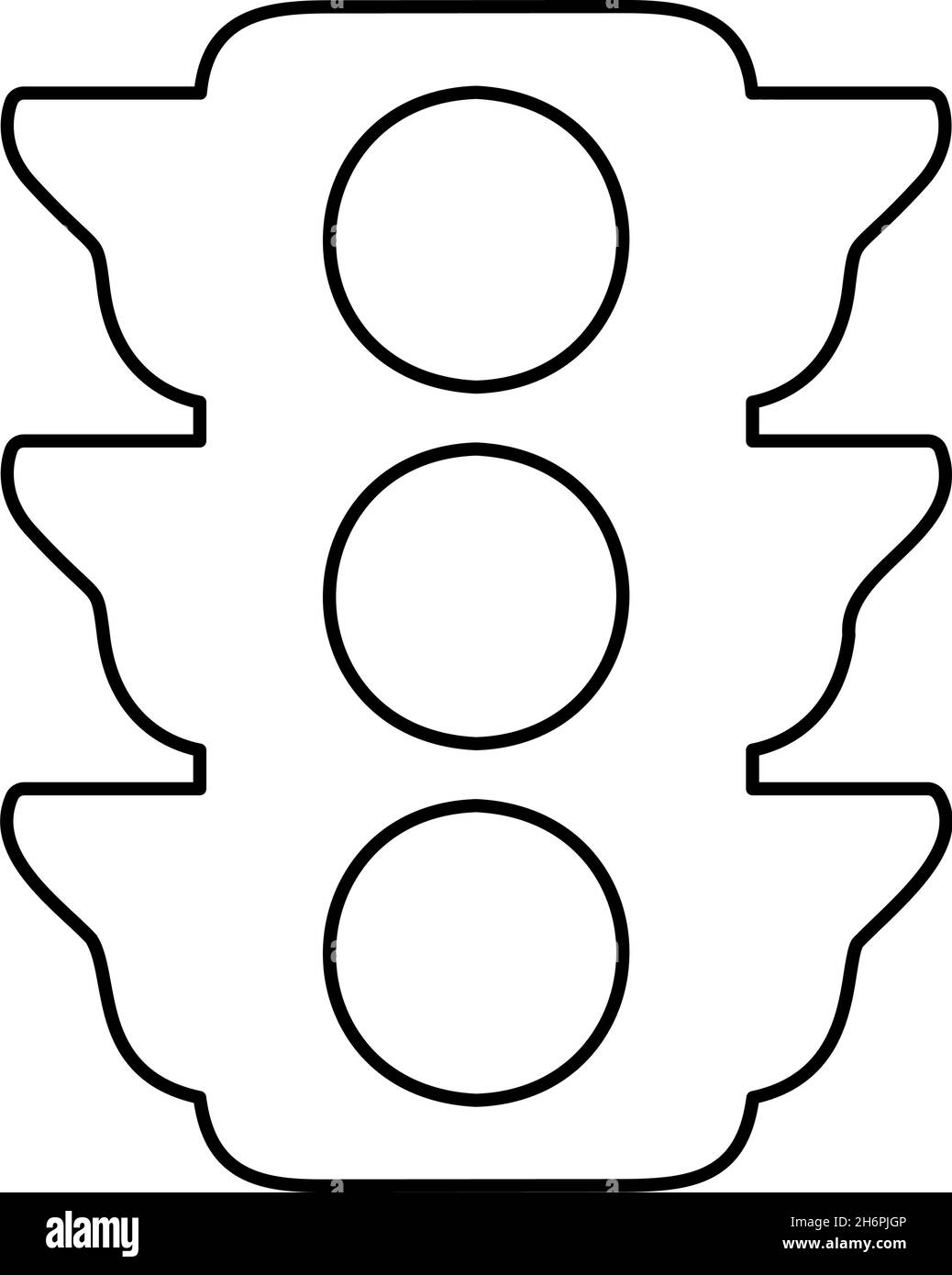 Feux de circulation signal lumineux feu de stop régulation transport et contour piéton icône couleur noire vecteur illustration de style plat image simple Illustration de Vecteur