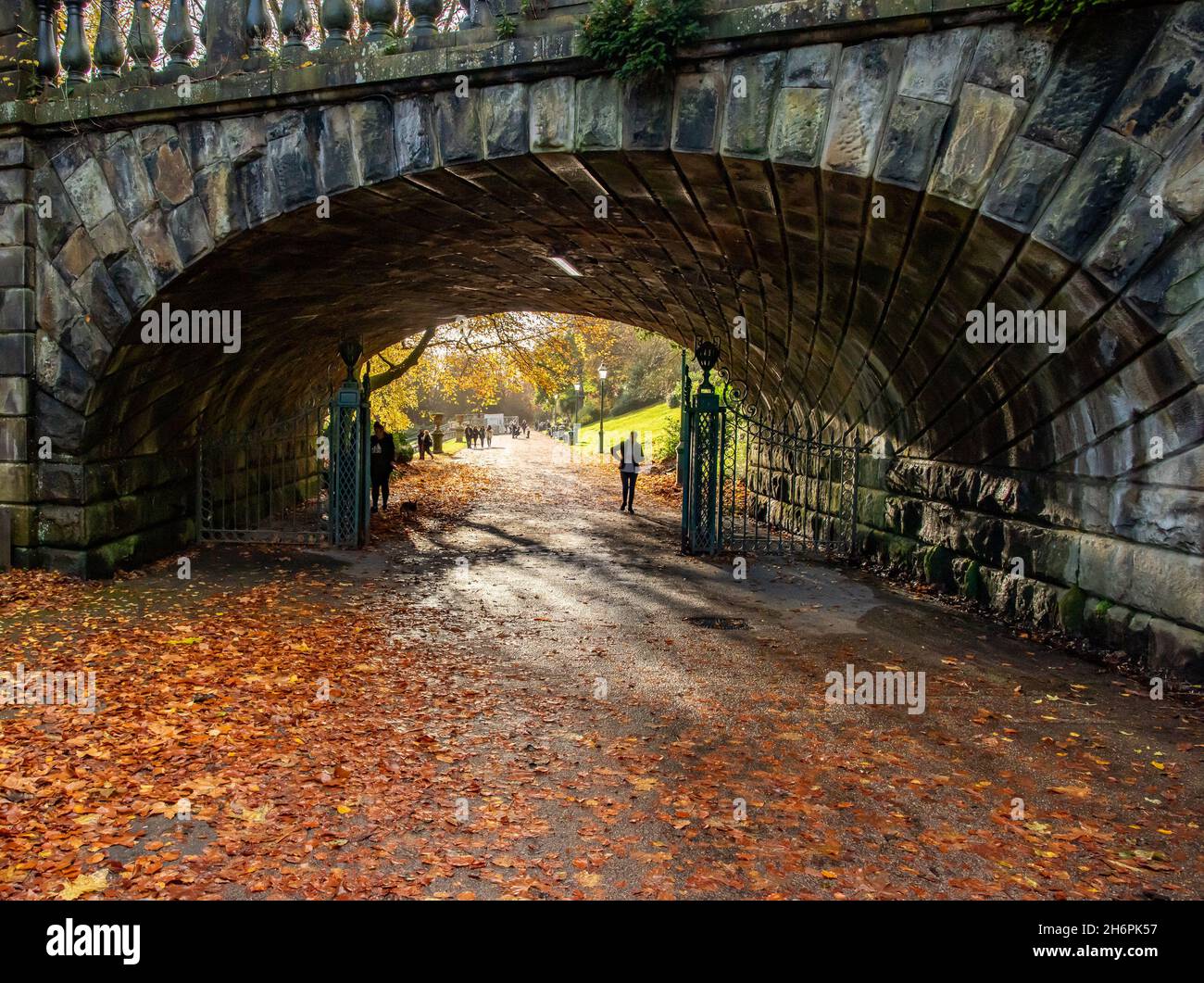 Automne à Avenham Park, Preston, Lancashire, Royaume-Uni. Banque D'Images