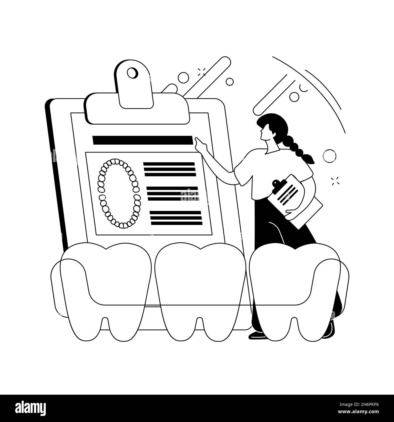 Illustration vectorielle abstraite de concept de plaque dentaire. Illustration de Vecteur