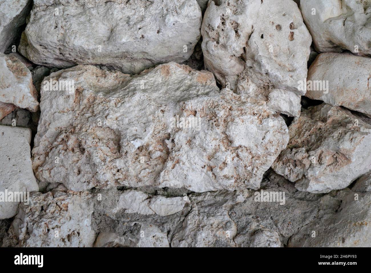 Gros plan d'une surface en pierre de formes différentes Banque D'Images