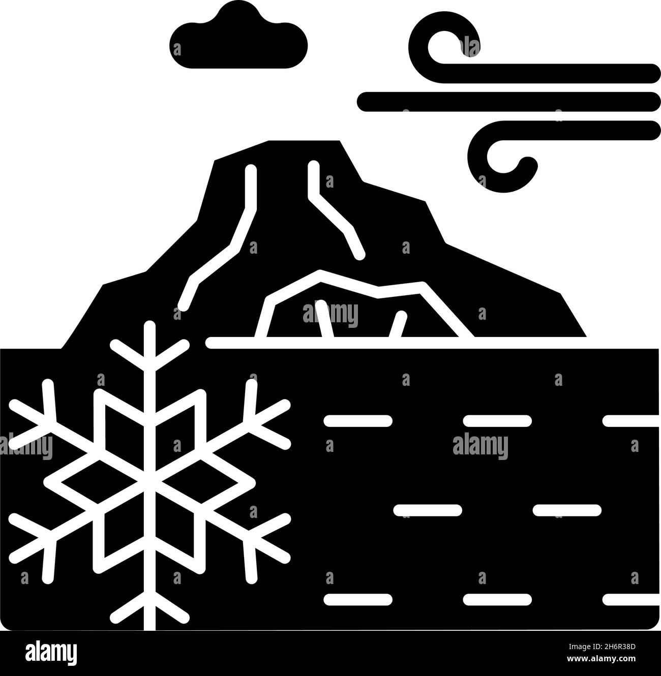 Icône de glyphe vivace noir Illustration de Vecteur Icône de glyphe vivace noir Illustration de Vecteur