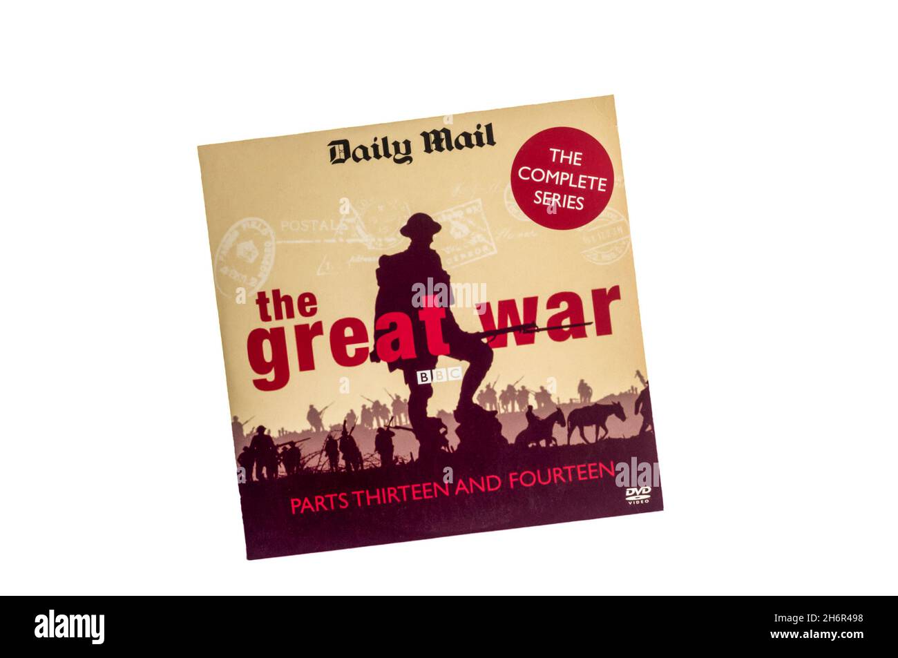 Une copie de la série télévisée de la BBC The Great War, diffusée pour la première fois en 1964, est gratuite avec le Daily Mail. Banque D'Images