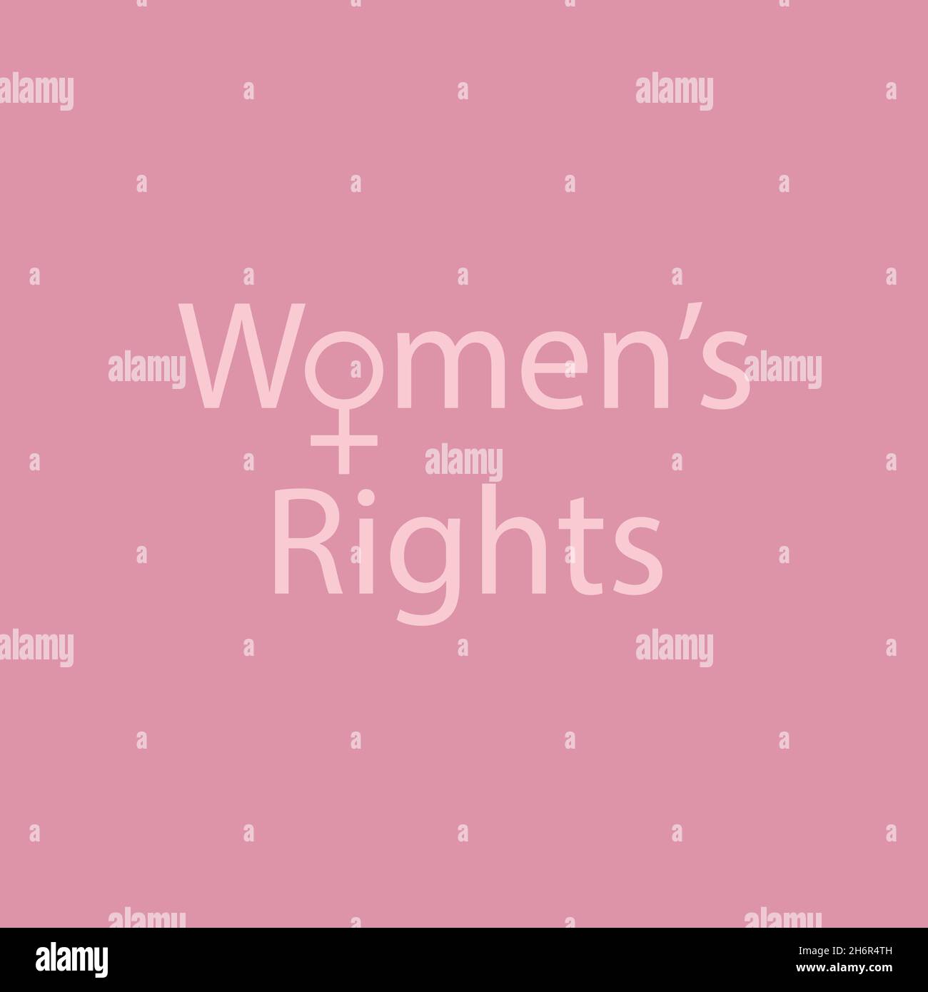 Texte des droits des femmes avec symbole de sexe féminin, illustration vectorielle Illustration de Vecteur
