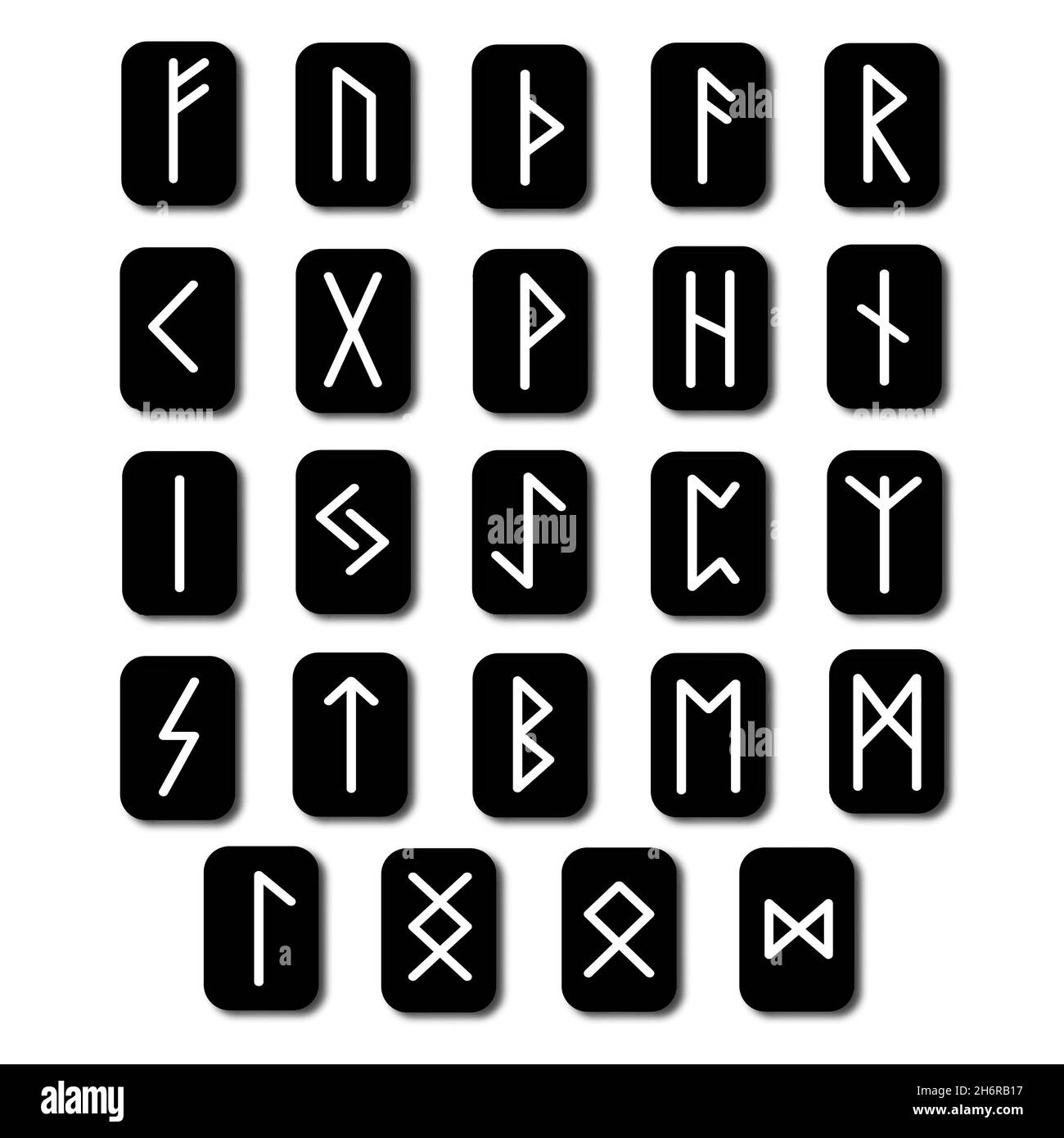 Rune Ensemble De Lettres Runes Alphabet Alphabet Runique Écriture