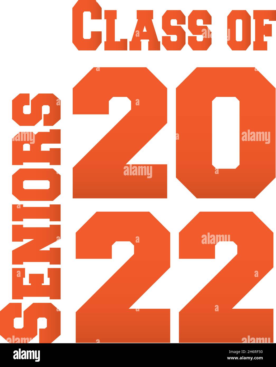 Orange classe de 2022 Illustration de Vecteur