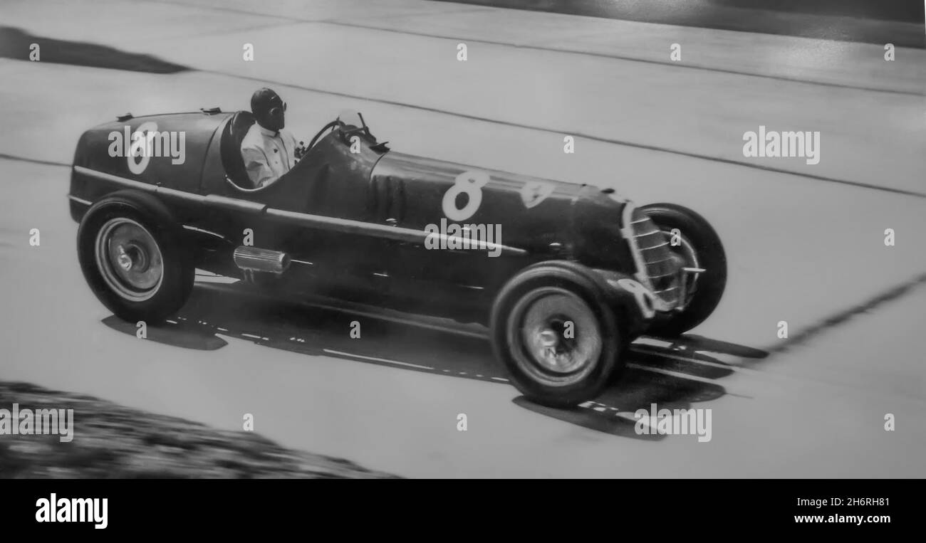 Tazio Giorgio Nuvolari pilote italien de course automobile à Alfa Romeo 12c / 3800 Nürburgring 1935 Banque D'Images