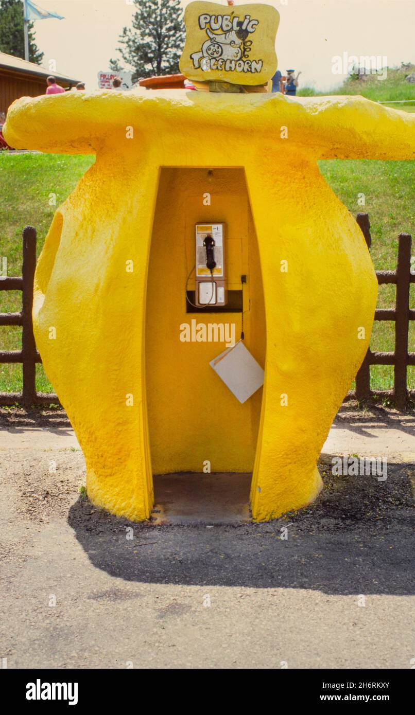 Le parc à thème et le terrain de camping de Flintstones Bedrock City près de Custer South Dakota sont maintenant fermés Banque D'Images