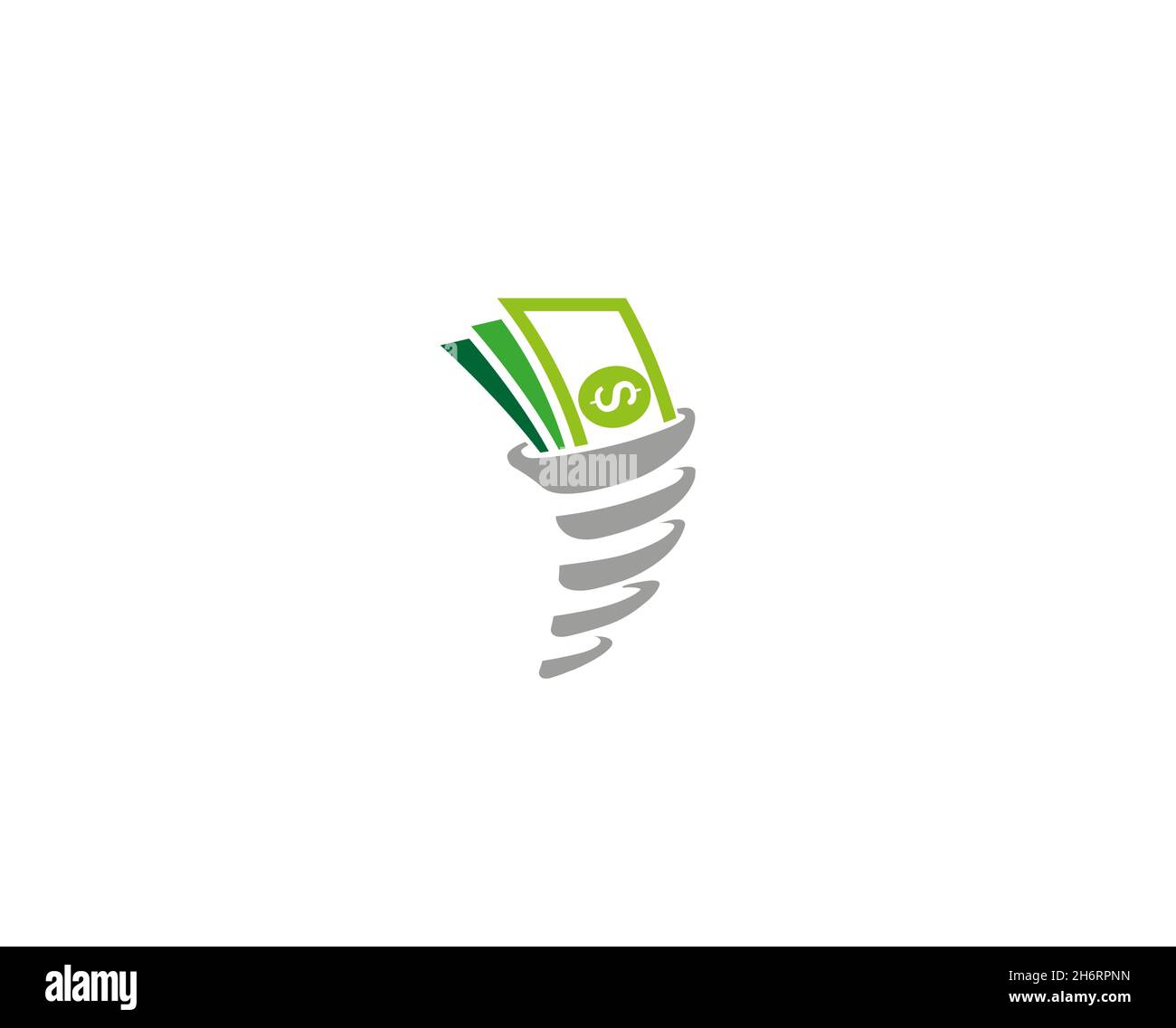 Creative Abstract Money Cash Storm logo Design symbole vectoriel Illustration Illustration de Vecteur