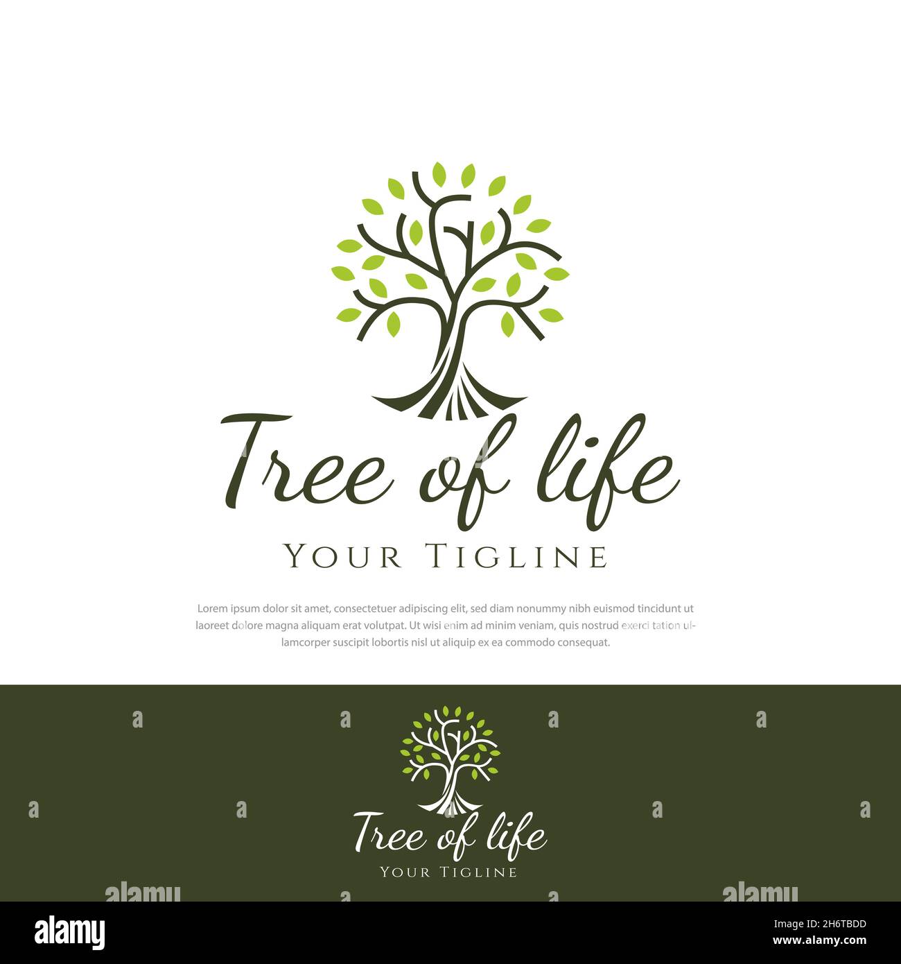 Logo Roots of Life.Modèle de conception d'équilibrage d'illustration vectorielle Illustration de Vecteur