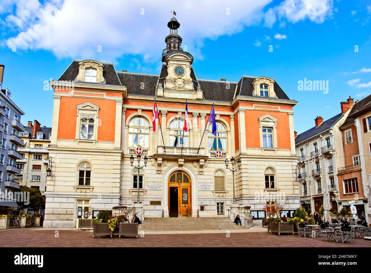 L'Hôtel de ville de Chambéry sur la place du désert.de Chambéry dans le département Savoie en Auvergne-Rhône-Alpes en France. Banque D'Images