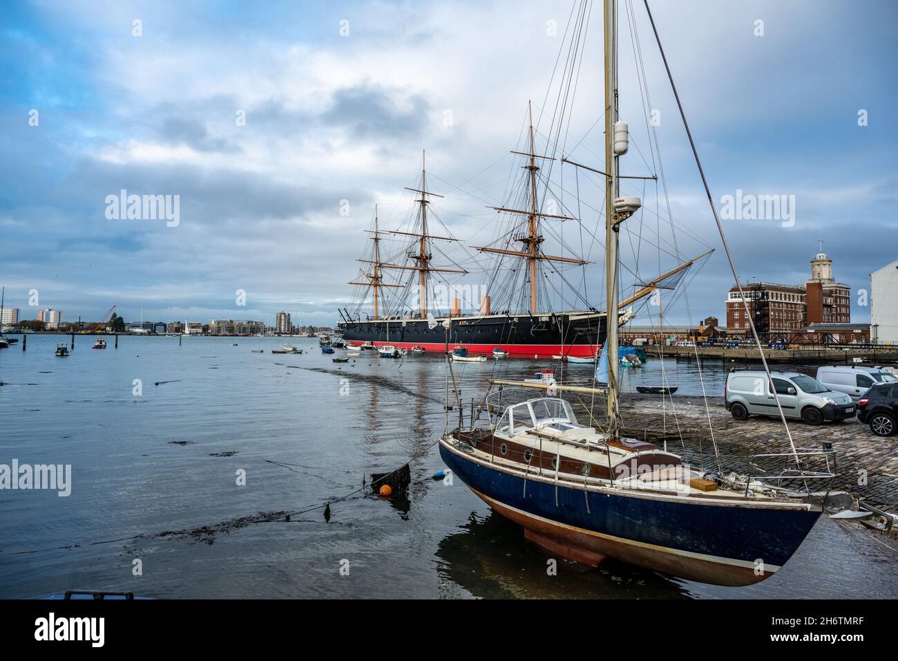 HMS Warrior à Portsmouth Harbour Banque D'Images