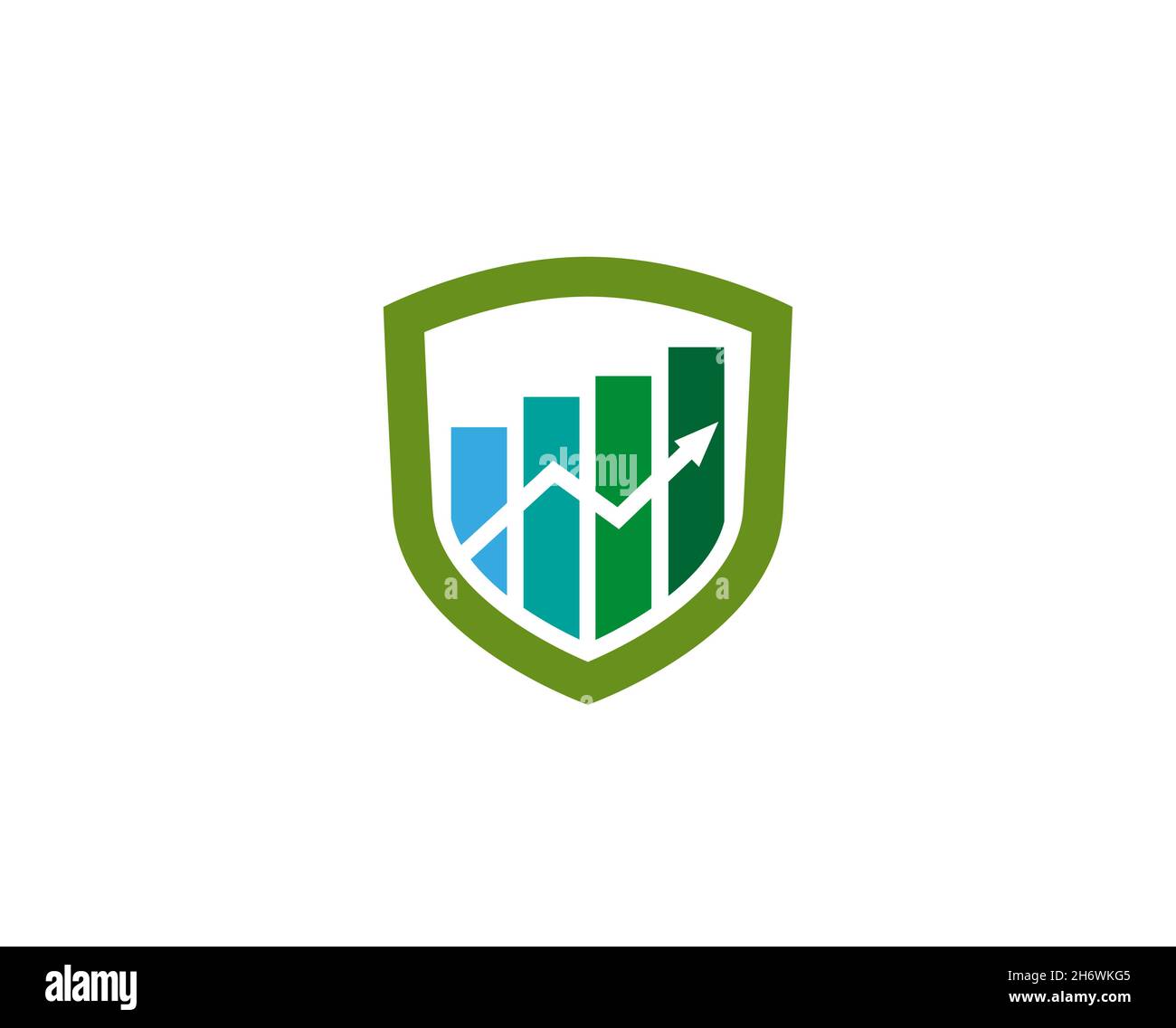 Graphique statistique Creative Shield flèche logo symbole vectoriel Illustration Illustration de Vecteur