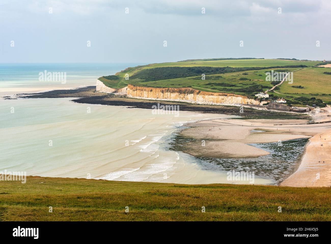 Parc national Seven Sisters et rivière Cuckmere dans l'est du Sussex, en Angleterre Banque D'Images