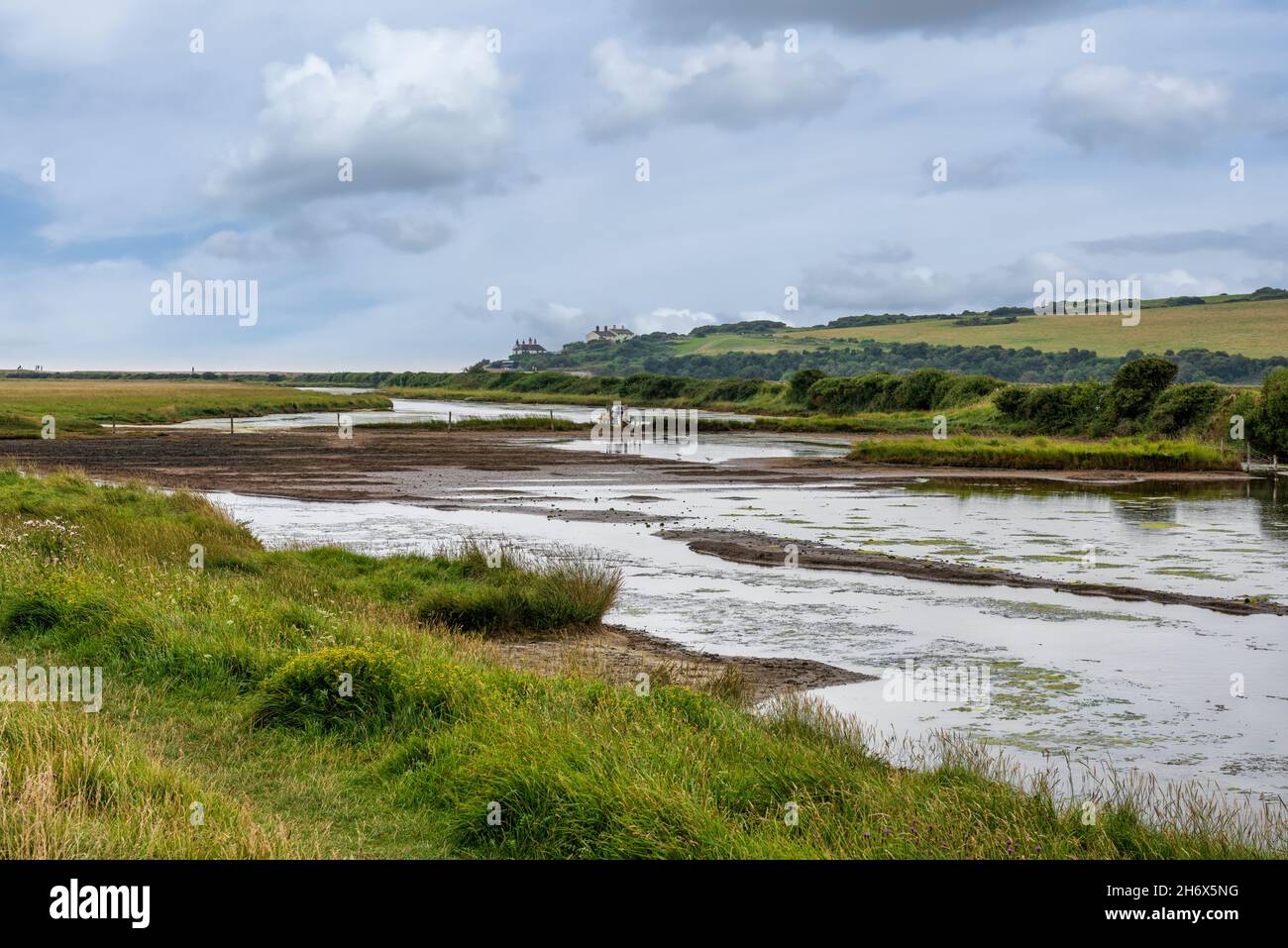 Parc national Seven Sisters et rivière Cuckmere dans l'est du Sussex, en Angleterre Banque D'Images