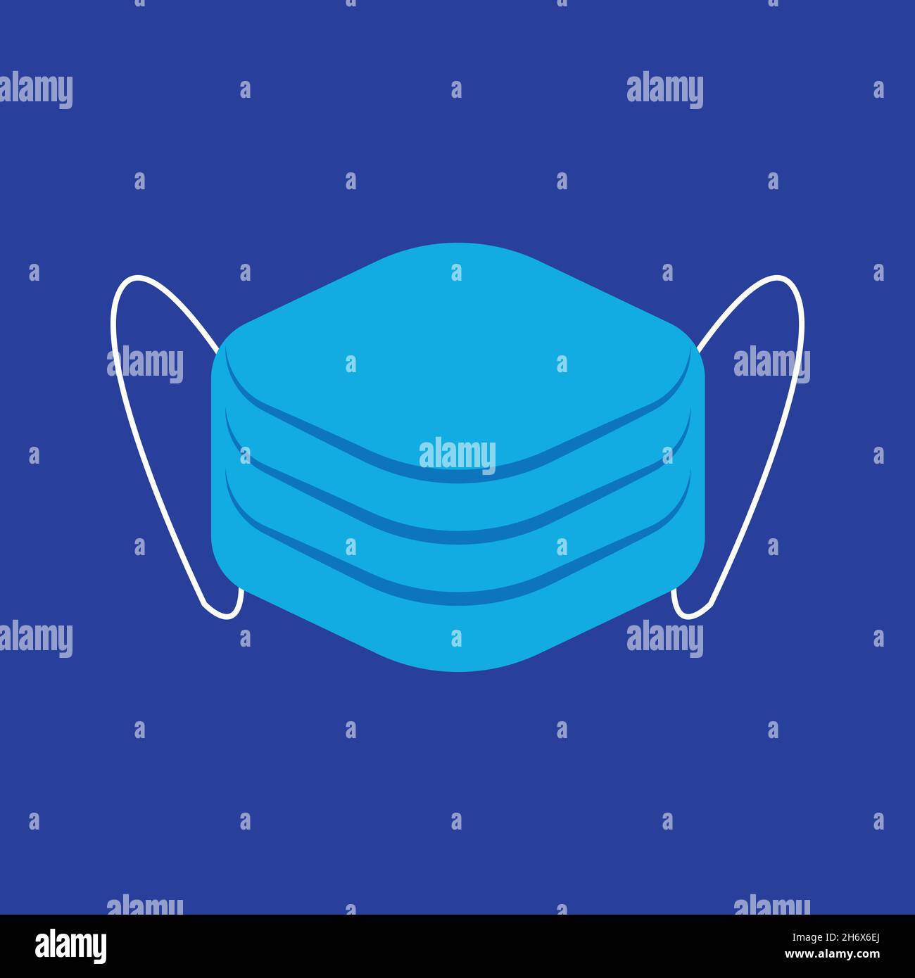 Icône de masque médical plat.Symbole d'arrière-plan de l'affiche de virus corona de style simple.Élément de conception du logo.Impression de tee-shirts.Vecteur pour autocollant. Illustration de Vecteur