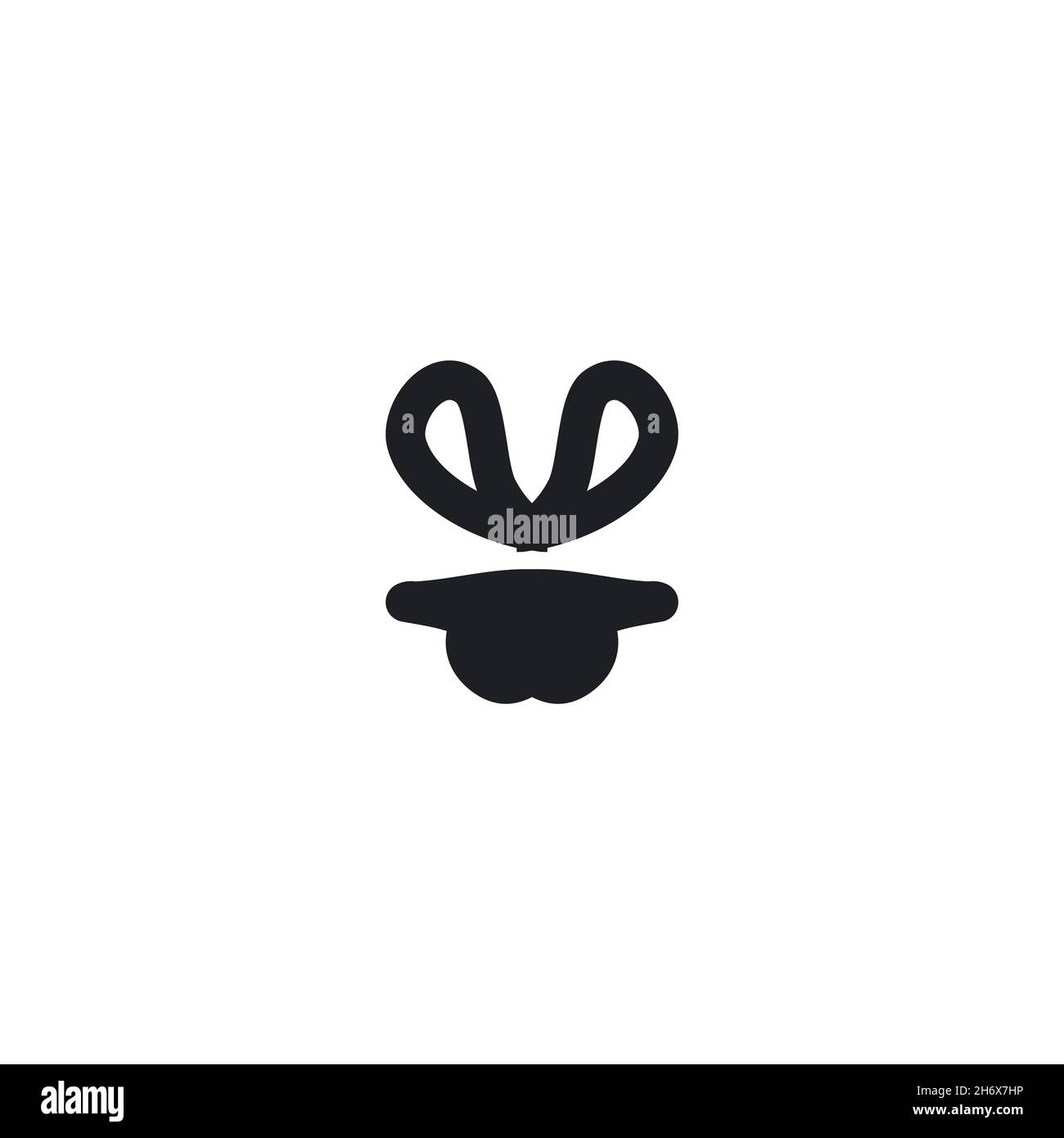 Chapeau magique et lapin plat icône.Symbole d'arrière-plan de l'affiche d'événement de cirque de style simple.Élément de conception du logo.Impression de tee-shirts.Vecteur pour autocollant. Illustration de Vecteur