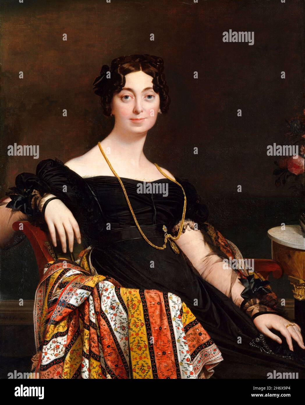 Madame Jacques-Louis Leblanc (Françoise Poncelle, 1788–1839) de Jean-Auguste-Dominique Ingres (1780-1867), huile sur toile, 1823 Banque D'Images
