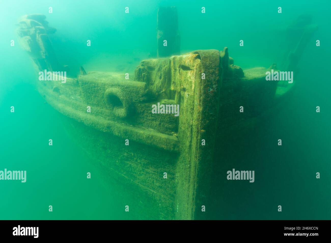 L'arc de l'épave des Bermudes trouvé dans la baie Murray près de Grand Island Munising Banque D'Images