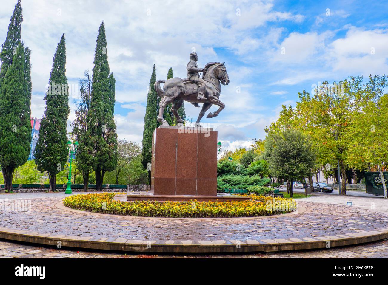 Monument du Roi Nikola, parc du Roi, Stara Varos, vieille ville, Podgorica,Monténégro, Europe Banque D'Images