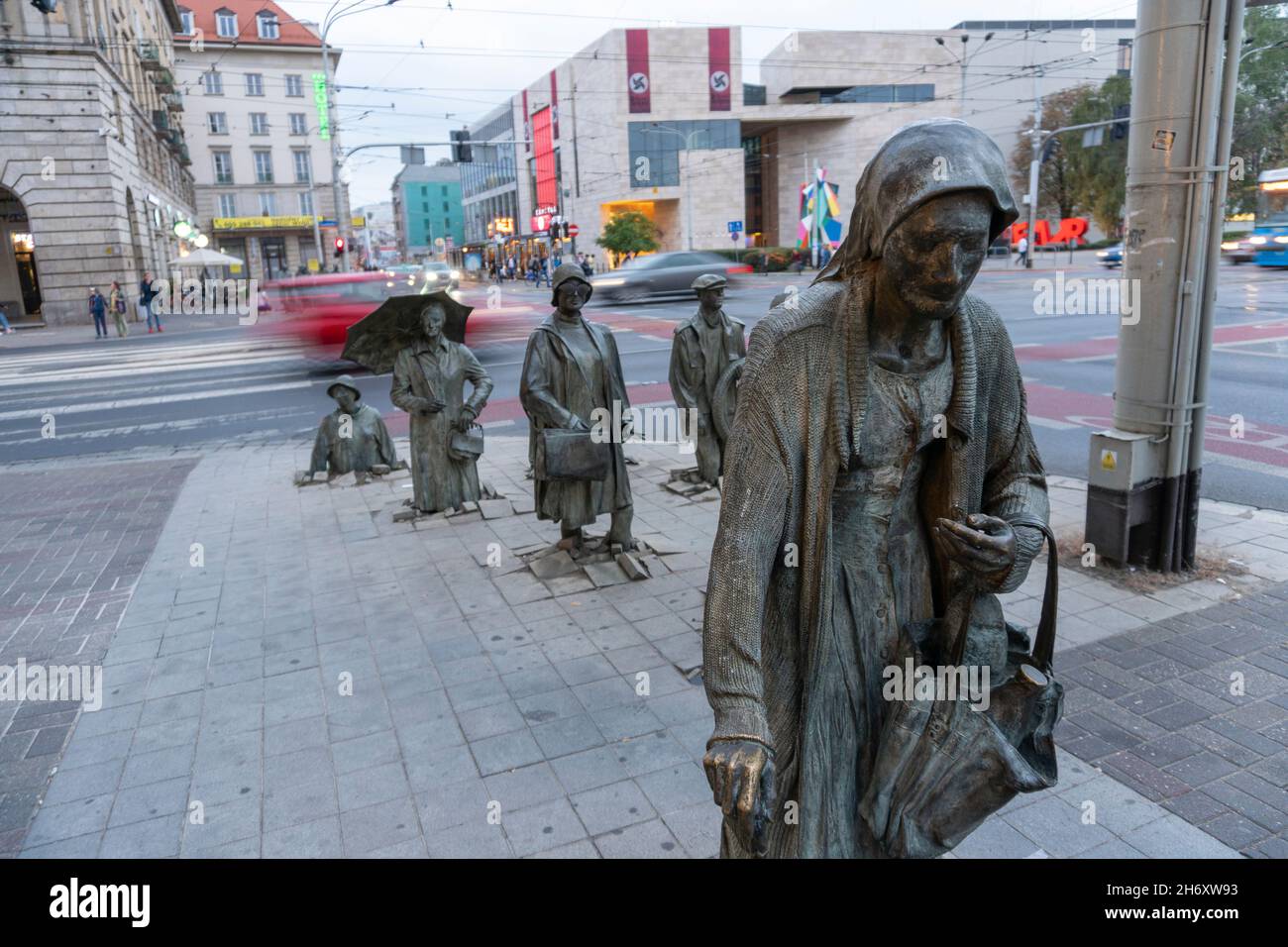 Breslavia, Wroclaw, Pologne - les piétons anonymes Banque D'Images