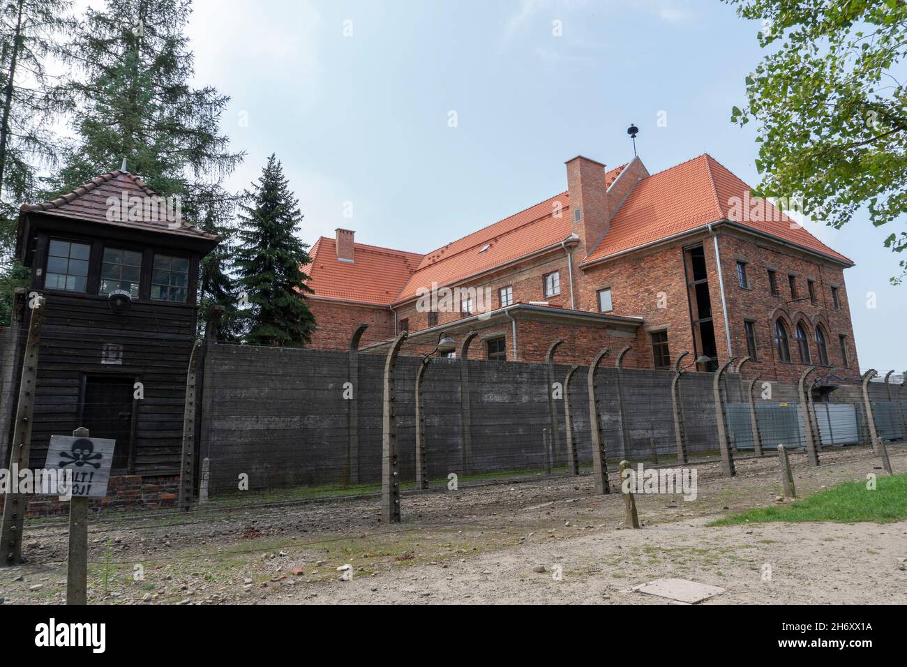 Pologne, petite Pologne, village d'Oswiecim, Auschwitz Birkenau, camp allemand de concentration et d'extermination nazi (1940-1945) Banque D'Images