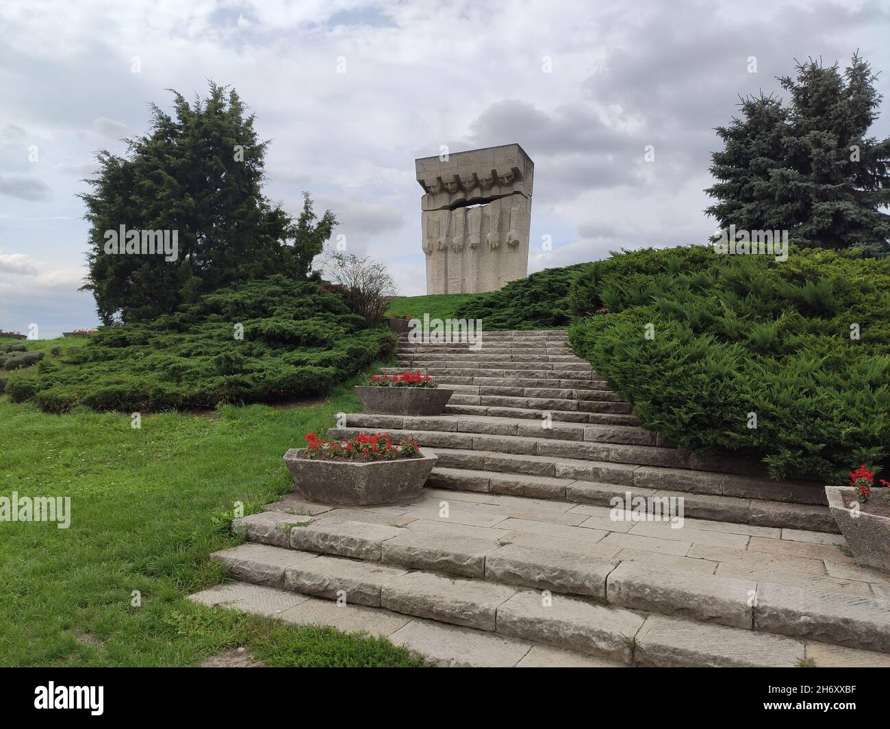 Cracovie, monumento dei cuori strappati Banque D'Images