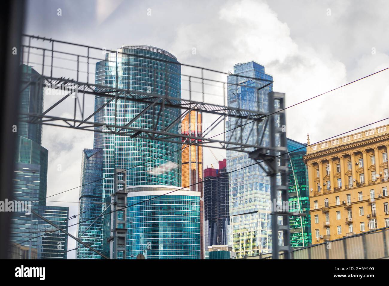 ville de moscou affaires de la fenêtre de transport.concept vue paysage urbain Banque D'Images