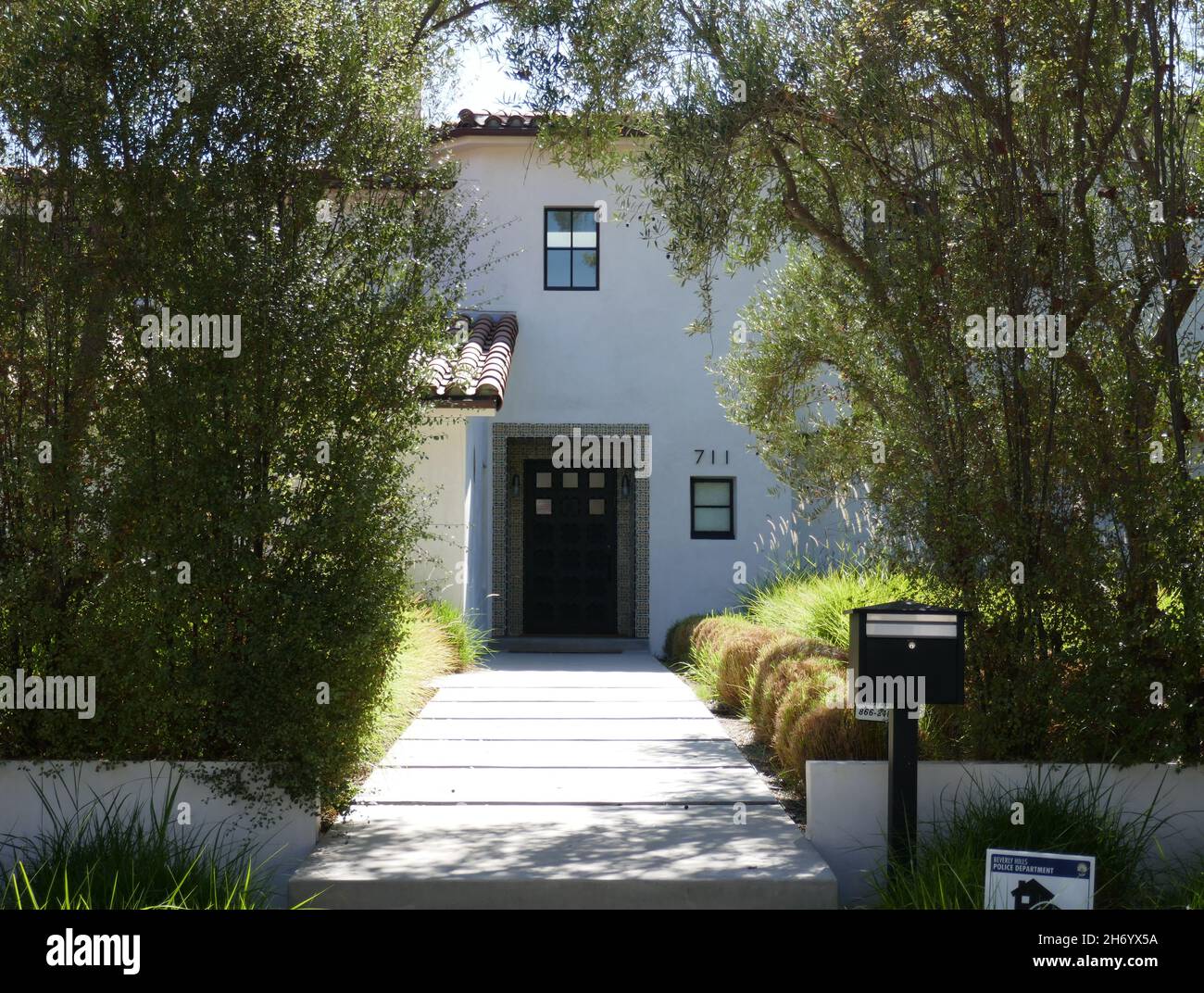 Beverly Hills, Californie, États-Unis 18 septembre 2021 Une vue générale de l'atmosphère de l'actrice Kim Delaney et l'ancienne maison de l'actrice Joan Benny au 711 Walden Drive le 18 septembre 2021 à Beverly Hills, Californie, États-Unis.Photo par Barry King/Alay stock photo Banque D'Images