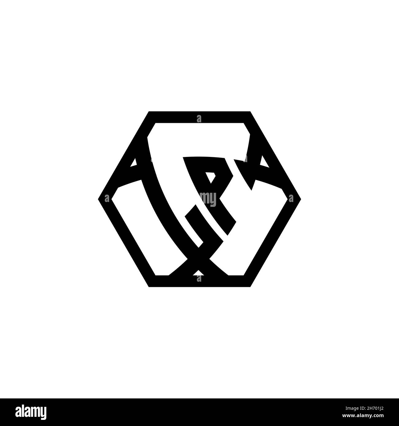 Lettre du logo LP Monogram avec forme triangulaire de bouclier arrondie hexagonale.Logo triangle monogramme, logo bouclier monogramme, lettre triangle bouclier. Illustration de Vecteur