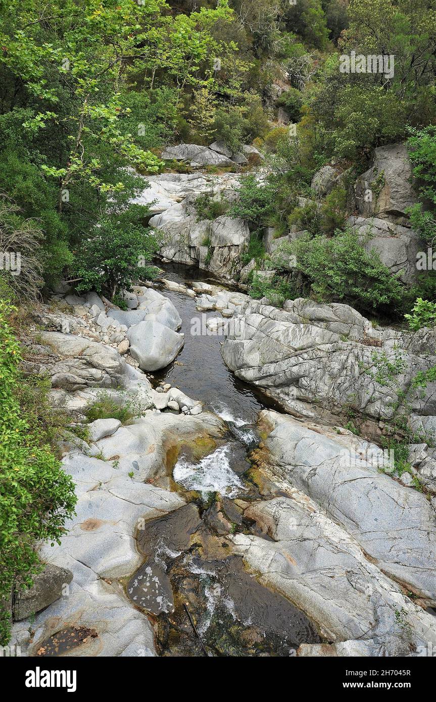 Gorge des femmes de Massanet de Cabrenys commune de la région catalane d'Alto Ampurdán dans la province de Gérone, Catalogne, Espagne Banque D'Images