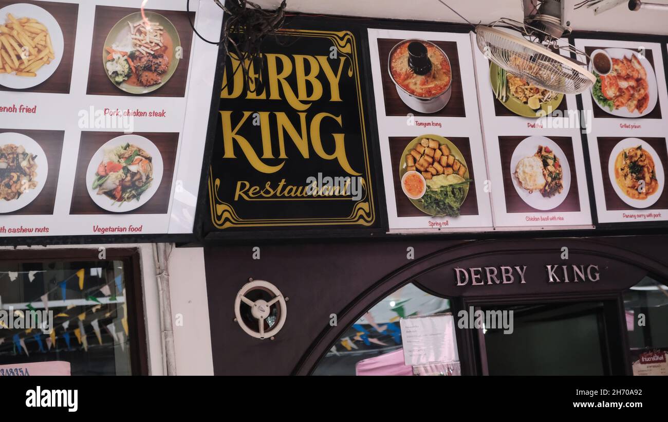 Derby King Patpong Morning Street Food Market si LOM, Silom, Bang Rak, Bangkok Thaïlande Banque D'Images