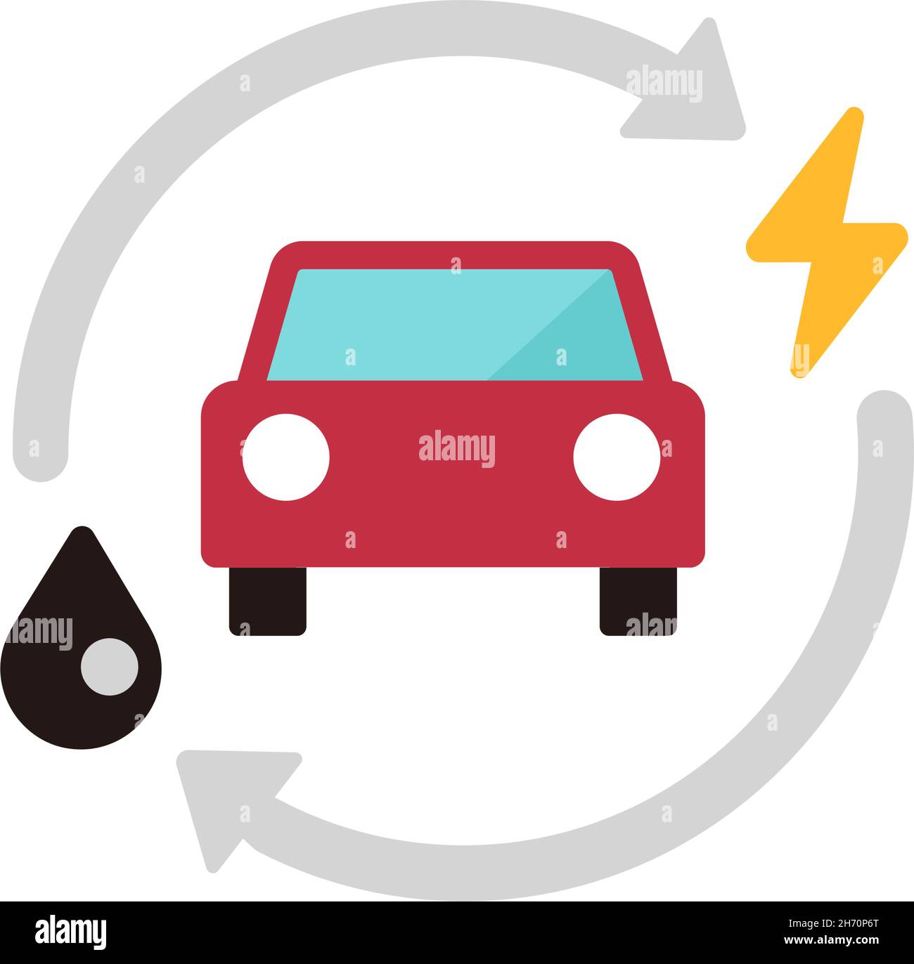 Illustration de l'icône de vecteur HEV ( véhicule électrique hybride ) Illustration de Vecteur Illustration de l'icône de vecteur HEV ( véhicule électrique hybride ) Illustration de Vecteur