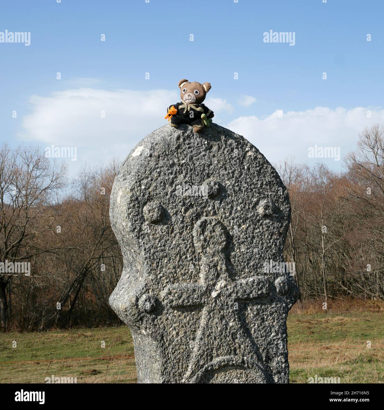 Nekropa sa stećcima Maculje : cimetière avec pierres tombales monumentales médieavales (Rostovo, Novi Travnik, Bosnie-Herzégovine), patrimoine culturel mondial Banque D'Images
