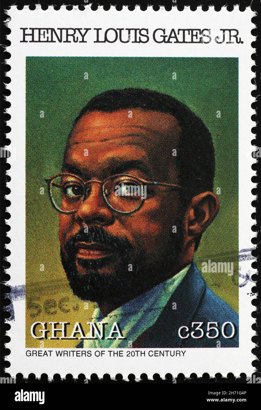 Portrait de Henry Louis Gates Jr. Sur timbre-poste Banque D'Images