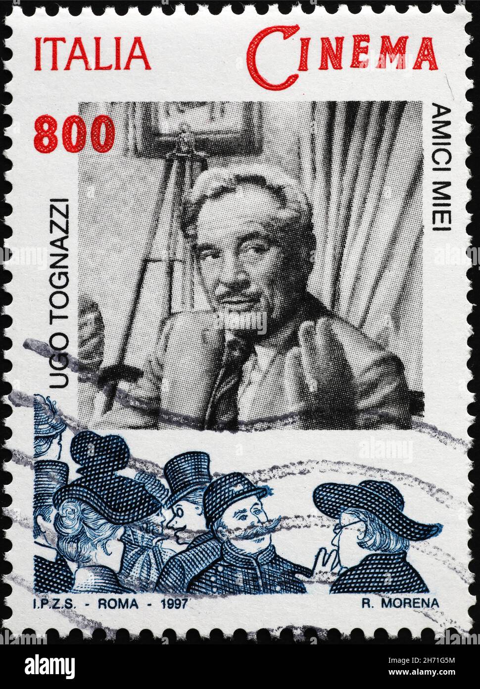 L'acteur italien Ugo Tognazzi a fêté son timbre-poste Banque D'Images