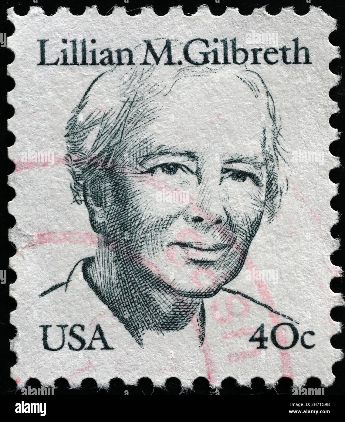 Lillian M. Gilbreth sur le timbre-poste américain Banque D'Images