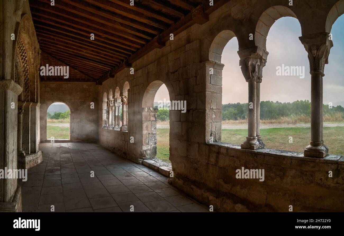 Église de Nuestra Señora de la Vega, Pedrosa, Provincia de Segovia, Espagne Banque D'Images